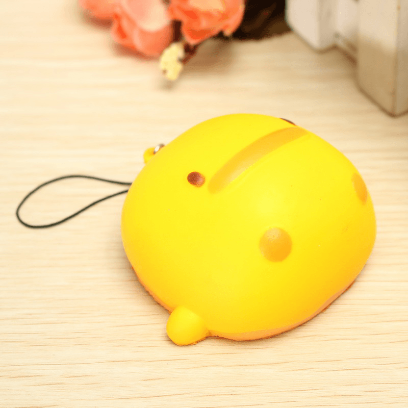 Squishy Yellow Duck Soft Cute Kawaii Phone Bag Strap Toy Gift 7*6.5*4Cm