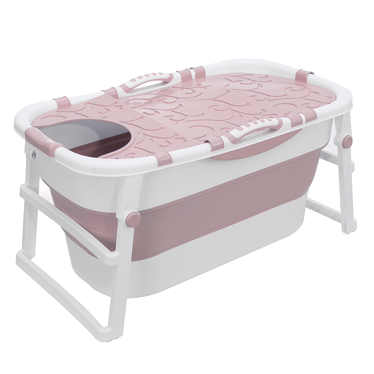 107 x 59 x 53 cm, zusammenklappbare Badewanne, tragbares Badezimmer, große Kapazität, PVC-Badewanne, Whirlpool