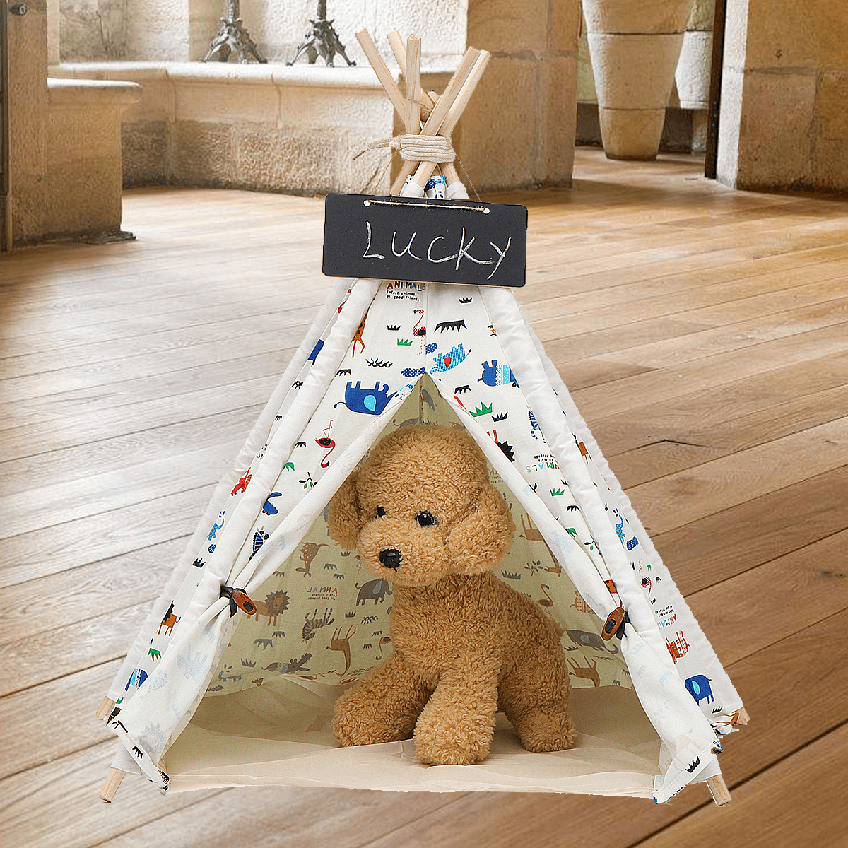 Casa para perros, tienda lavable, cachorro, gato, interior, exterior, juego en casa, tipi, cama para mascotas