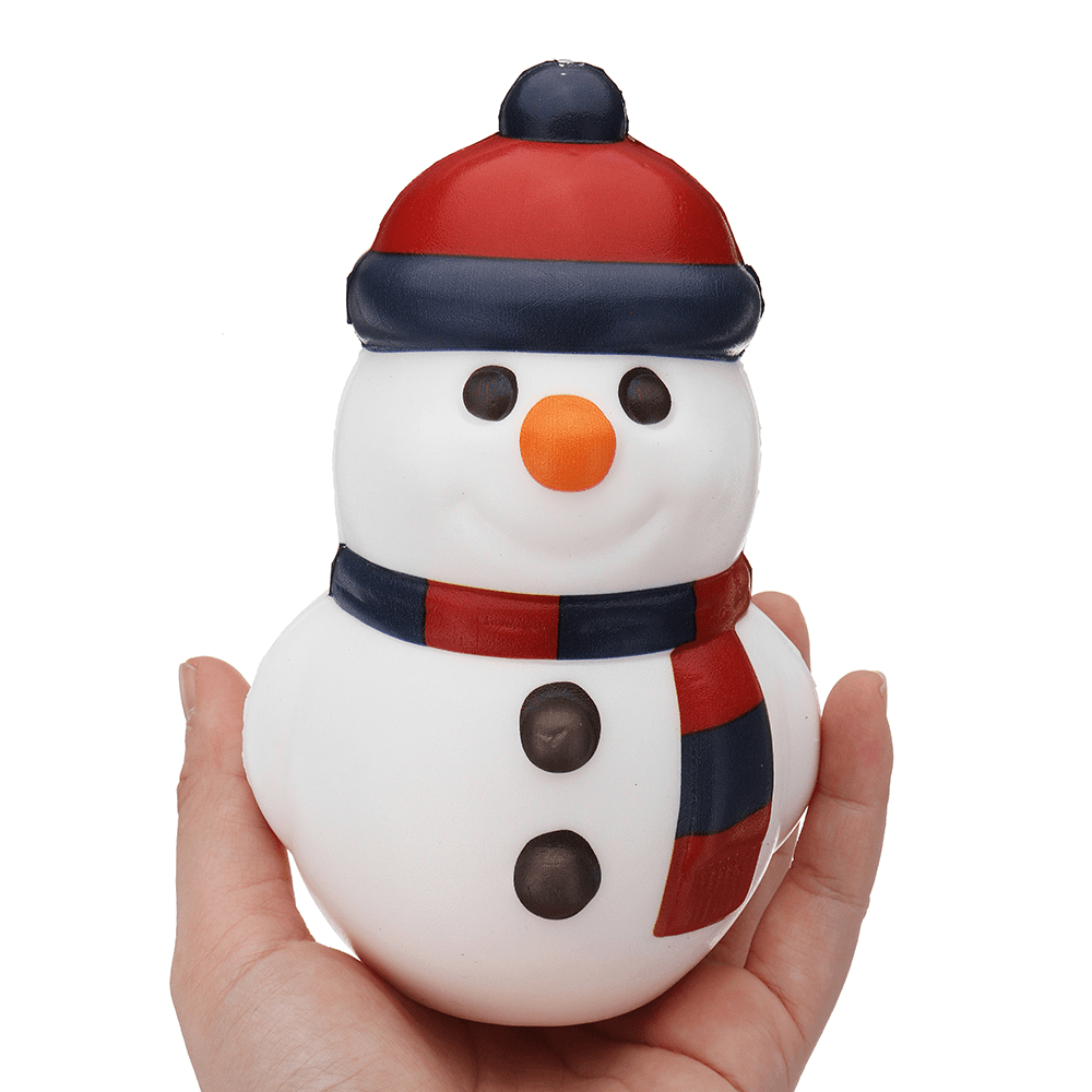 Cooland Weihnachts-Schneemann-Squishy, ​​14,4 x 9,2 x 8,1 cm, weich, langsam aufsteigend, mit Verpackung, Sammlung, Geschenkspielzeug