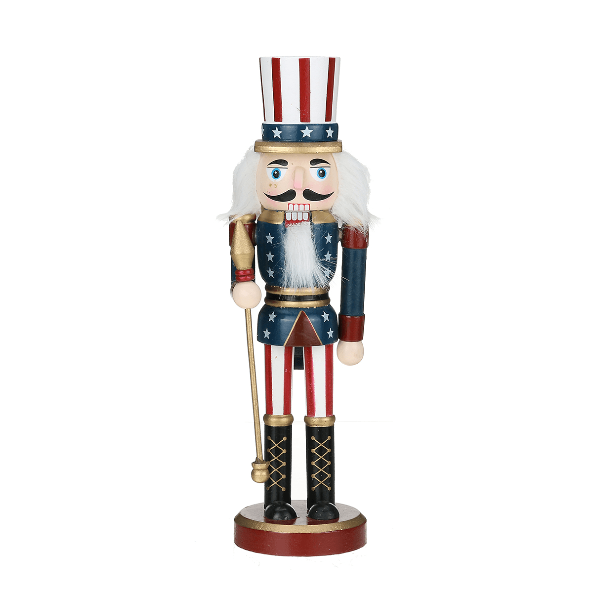 2020 Christmas Decorations Nutcracker Puppet Creative Wooden Handicraft Ornaments Cartoon Children Christmas Gift