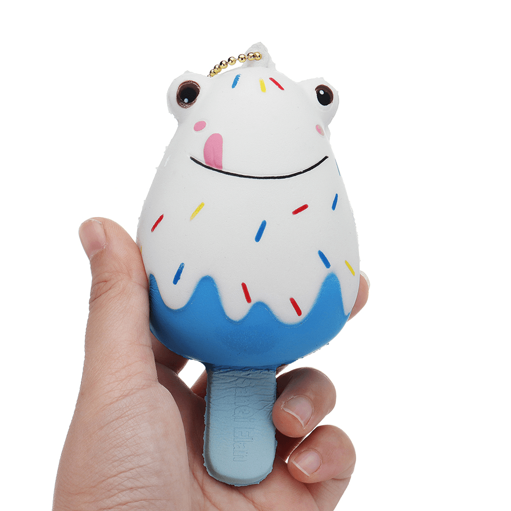 Sanqi Elan Frog Popsicle Ice-Lolly Squishy 12*6CM Licensed Slow Rising Soft Toy with Packaging