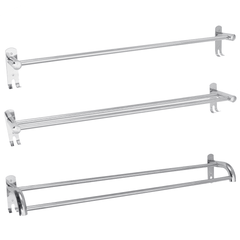 80Cm Stainless Steel Single Double Shelf Wall Mounted Bath Towel Rail Rack for Bathroom Storage Shelf Towel Racks