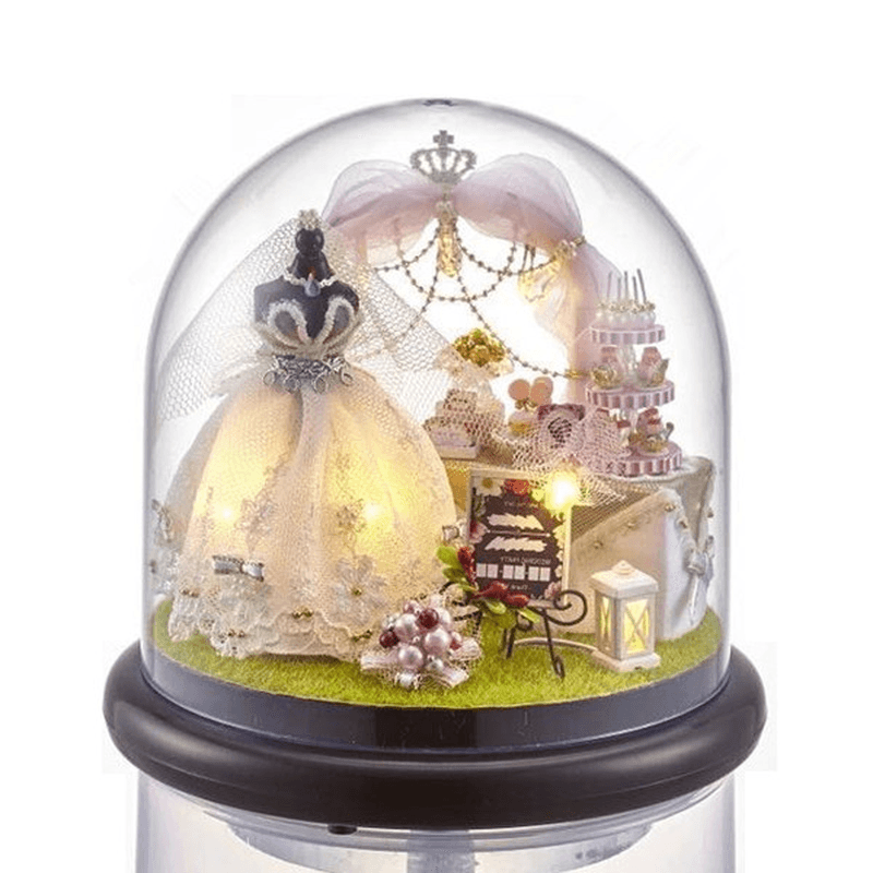 Cuteroom B-022 Love Forever DIY Dollhouse Miniature Kit Collection Gift with Light