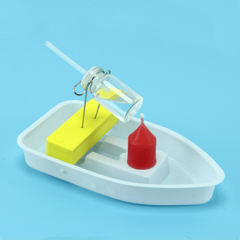 Amazing Heat Steam Candle Powered Speedboat Scientific Experimental Toys for Kids Children