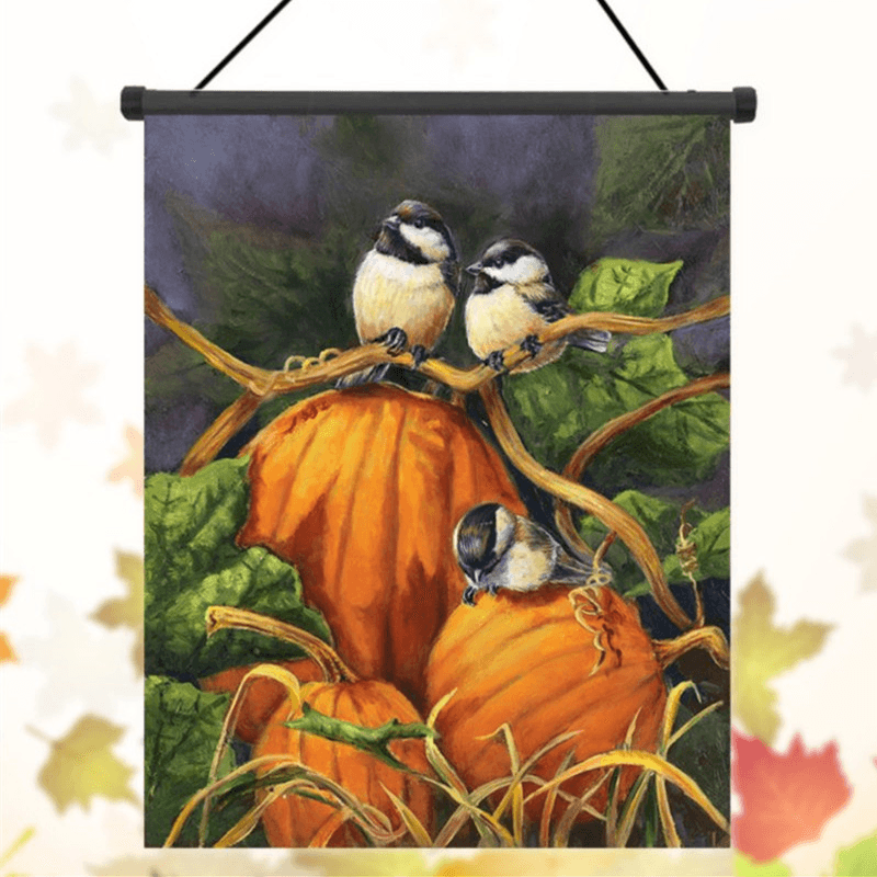 30 x 45 cm Thanksgiving Polyester Kürbisse Vögel willkommen Flagge Garten Urlaub Dekoration