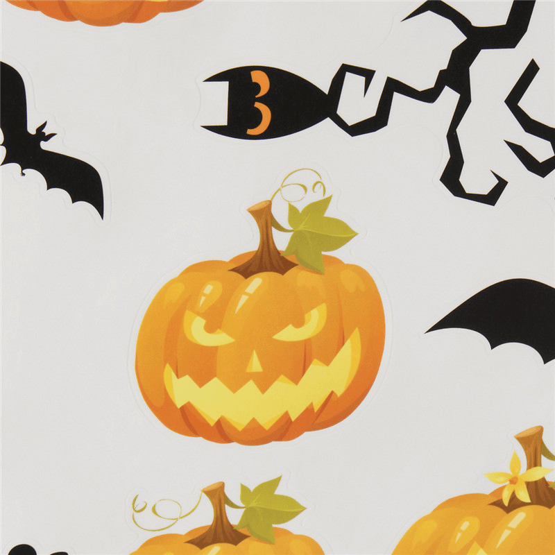 Halloween Decoration Art Paper Stick Home Pumpkin Castle Moon