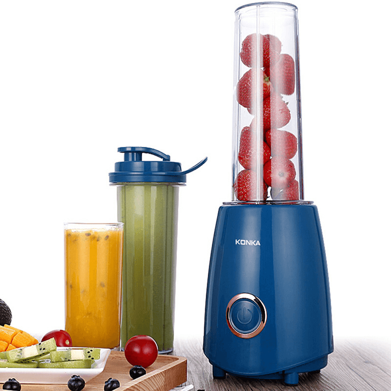 KONKA KJ-JF302 300W Electric Juicer Blender with Two Bottle Juice Vegetables Fruit Milkshake Mixer