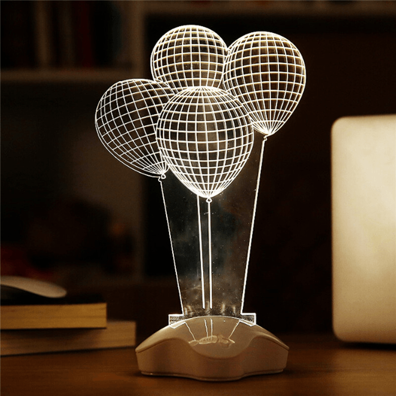 Creative Optical Illusion 3D Light Office Home Decor Gift Luminous USB Led Light Desk Table Lamp