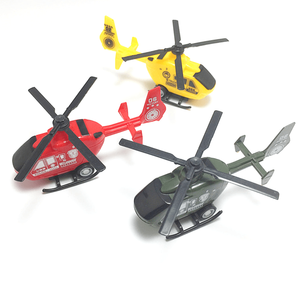 Simulation Mini Pullback Kunststoff Hubschrauber Dekoration Diecast Modell Spielzeug