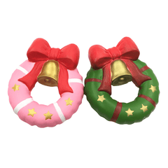 Squishyfun Christmas Jingle Bell Donut Squishy 13Cm Gift Slow Rising Original Packaging Soft Decor Toy