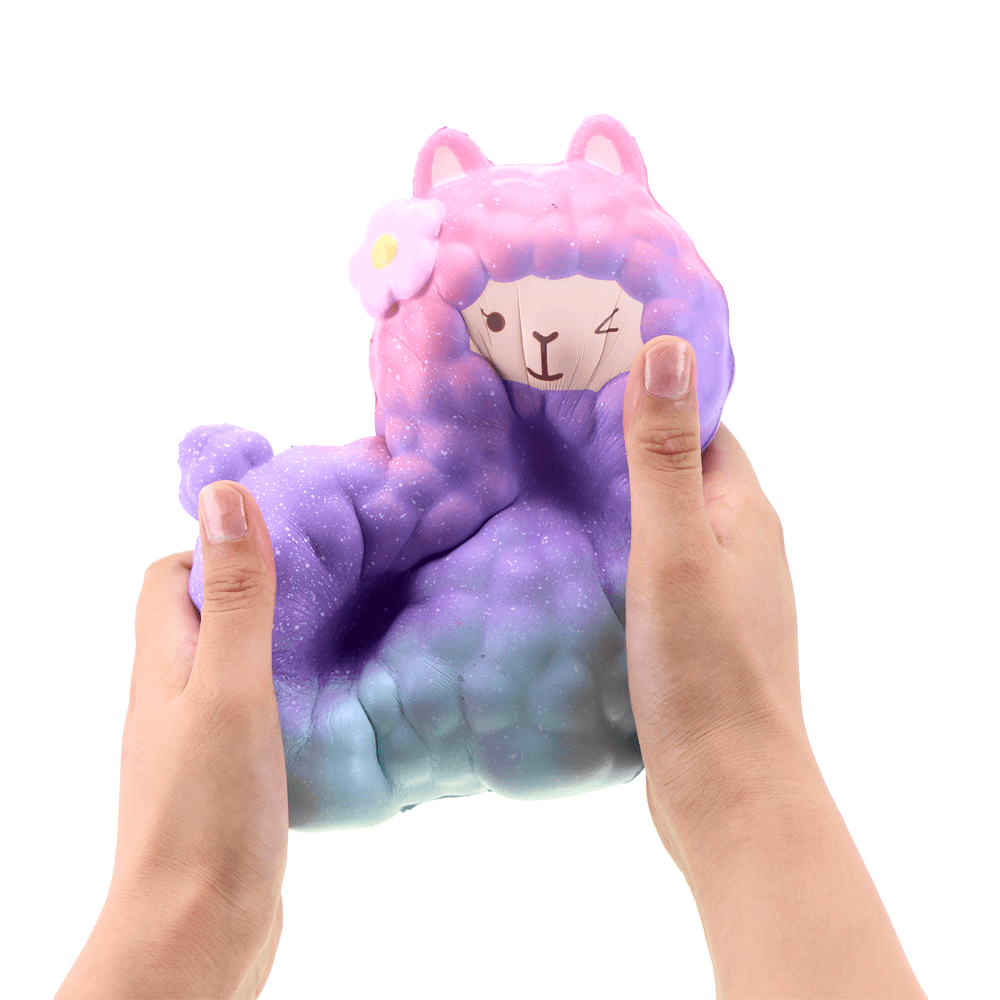 Vlampo Squishy Alpaca 17X13X8Cm Licensed Slow Rising Original Packaging Collection Gift Decor Toy