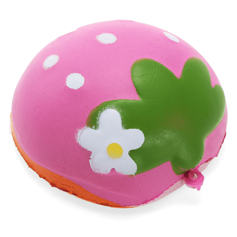 Squishy Half Strawberry 7Cm Soft Slow Rising Fruit Collection Gift Decor Toy