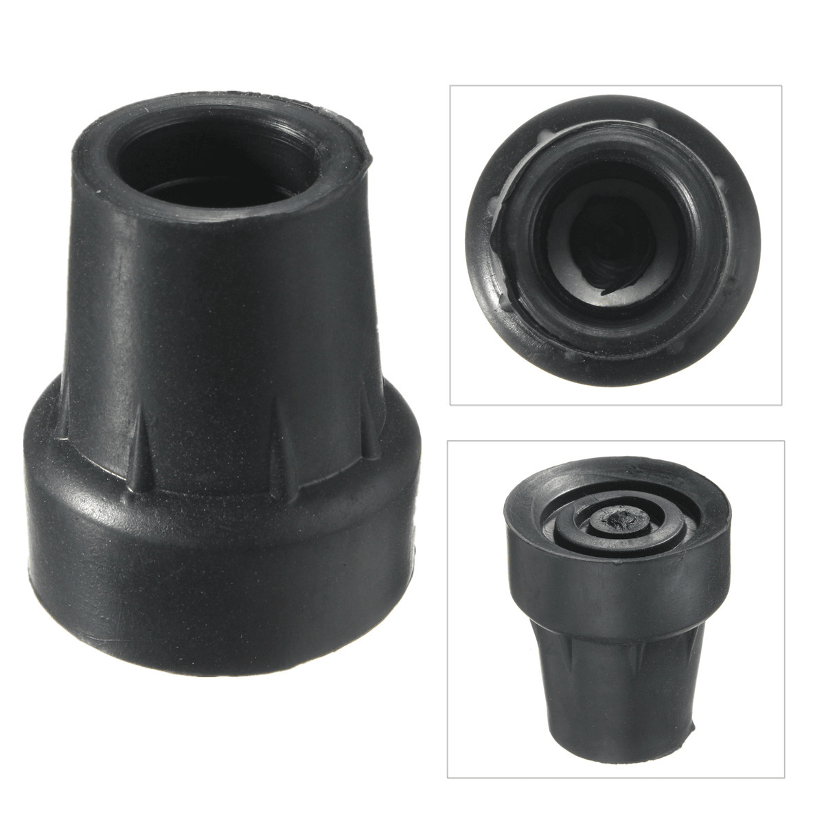 19 mm schwarze Gummi-Krücken-Rutschmatten für Tische und Stühle