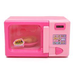 Plastic Pink Microwave Oven Kids Children Girls Home Role Play Pretend Game Toy