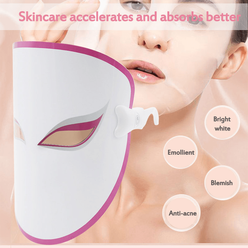 3 Colors Electric Led Facial Mask Face Mask Machine Light Therapy Acne Mask Neck Beauty Machine Led Mask Led Photon Therapy