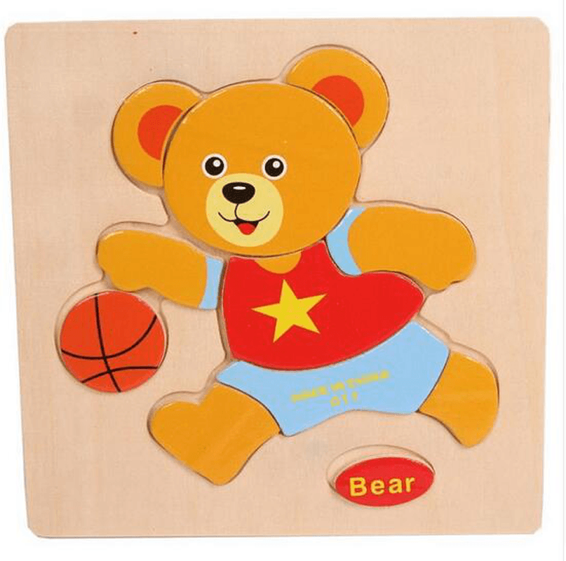 Umu Wooden 3D Jigsaw Puzzle Toy Kids Children Cartoon Animal Puzzle Gift Intelligence Toys