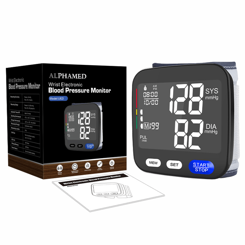 2021 CE ISO Approved Ambulatory Tensiometro Electronic Bp Apparatus Digital Wrist Cuff Blood Pressure Monitor