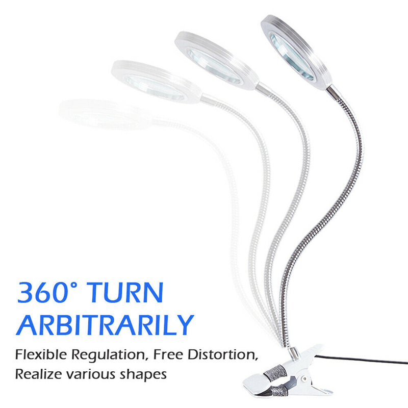 LED Tattoo Lamp Beauty Mirrors Lamp Magnifying Glass Cold Light Clip Lamp