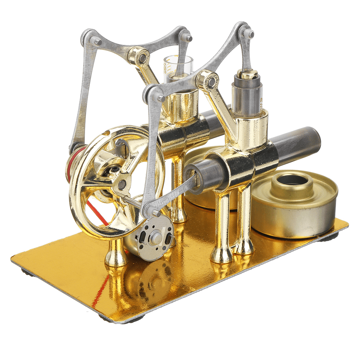 STEM Mini Hot Air Stirling Engine Generator Double Cylinder Engine Model