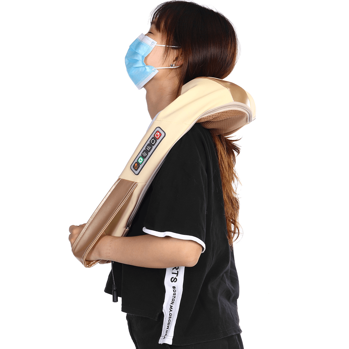 100-220V Electric Massager Infrared Heating Neck Cervical Shoulder Pain Relief Therapy Device