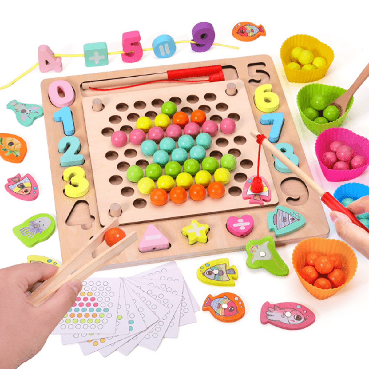 Jigsaw Puzzle Children'S Puzzle Clip Color Ball Training Baby'S Concentration Parent-Child Toys