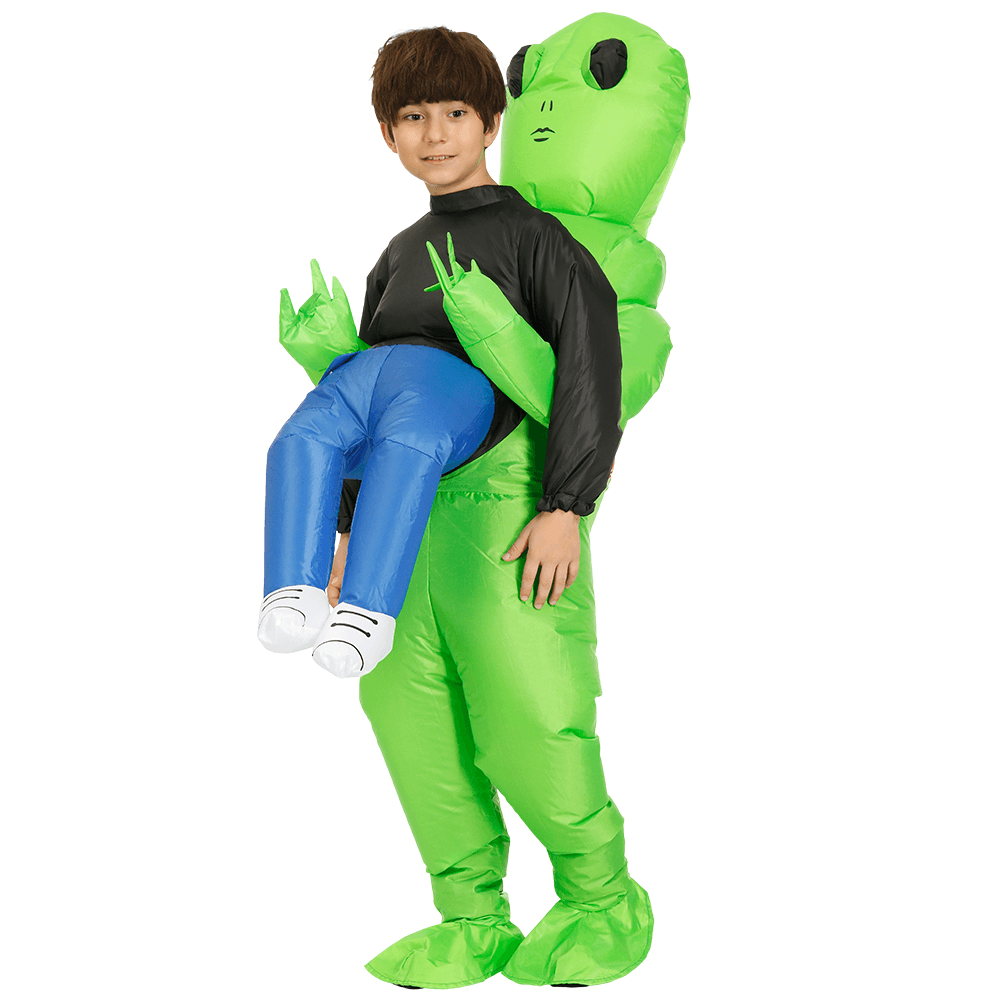 Halloween Ghosts Green Costume Carnival Party Fancy ET Aliens Inflatable Toys for Children