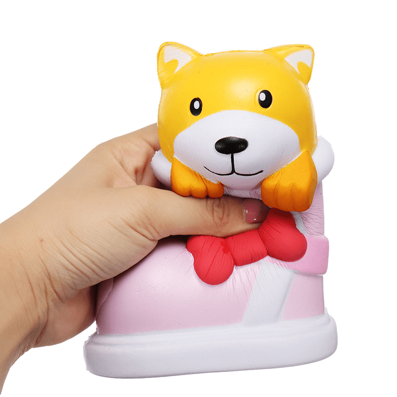 Squishyshop Puppy in Boots Jumbo Dog Shoes Squishy Slow Rising with Packaging Collection Gift Decor