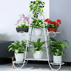 7-Layer Flower Stand Wrought Iron Shelf Indoor Creative Art Rack