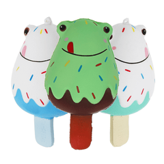 Sanqi Elan Frog Popsicle Ice-Lolly Squishy 12*6CM Licensed Slow Rising Soft Toy with Packaging