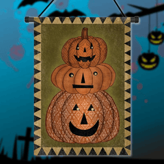 30X45Cm Halloween Pumpkin Polyester Welcome Flag Garden Holiday Decoration