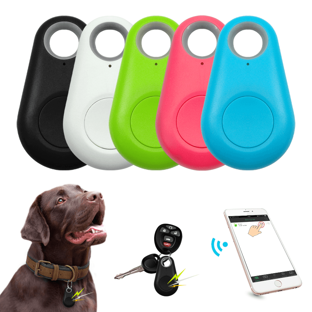 Ranres Pet Smart Bluetooth Tracker Mini Anti-Lost Waterproof Bluetooth Locator Tracer for Pet Dog Cat Kids Car Wallet Key Collar Accessories