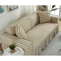 1/2/3/4 Sitzer Spandex Elastic Stretch Sofa Sesselbezug Wohnzimmer Couch mit Rock