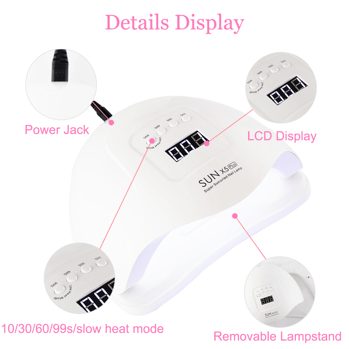 Nail Dryer UV Lamp for Gel Varnish Nails Gel Polishing 30S/60S/90S Timing Lamp Nail Dryer for Drying Nail Art Tool