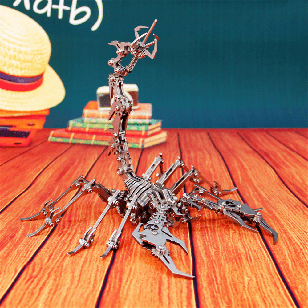 Steel Warcraft 3D Puzzle DIY Assembly Scorpion Toys DIY Stainless Steel Model Building Decor 16*14*14Cm