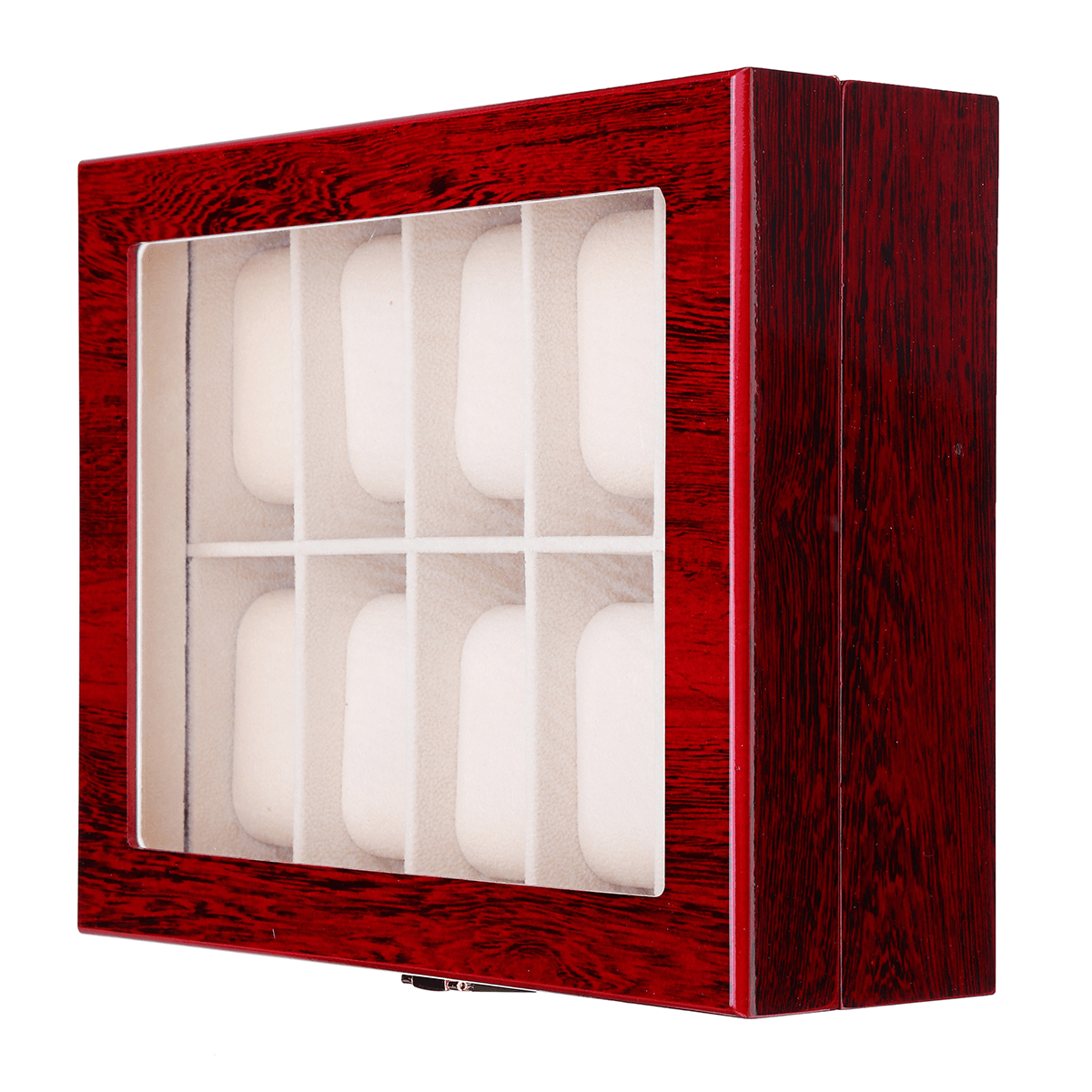 10/20 Grids Wooden Watches Display Case Jewelry Box Collection Storage Holder Box