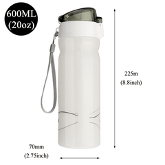 600Ml/20Oz High-Quality Food Grade Water Bottle for Long Hikes, Trekking, Hot Yoga Class, Long Load Trip Light Weight Design