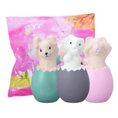 13CM Squishy Rabbit Bunny Eggs mit Fancy Bag Weihnachtsgeschenk Squeeze Toy