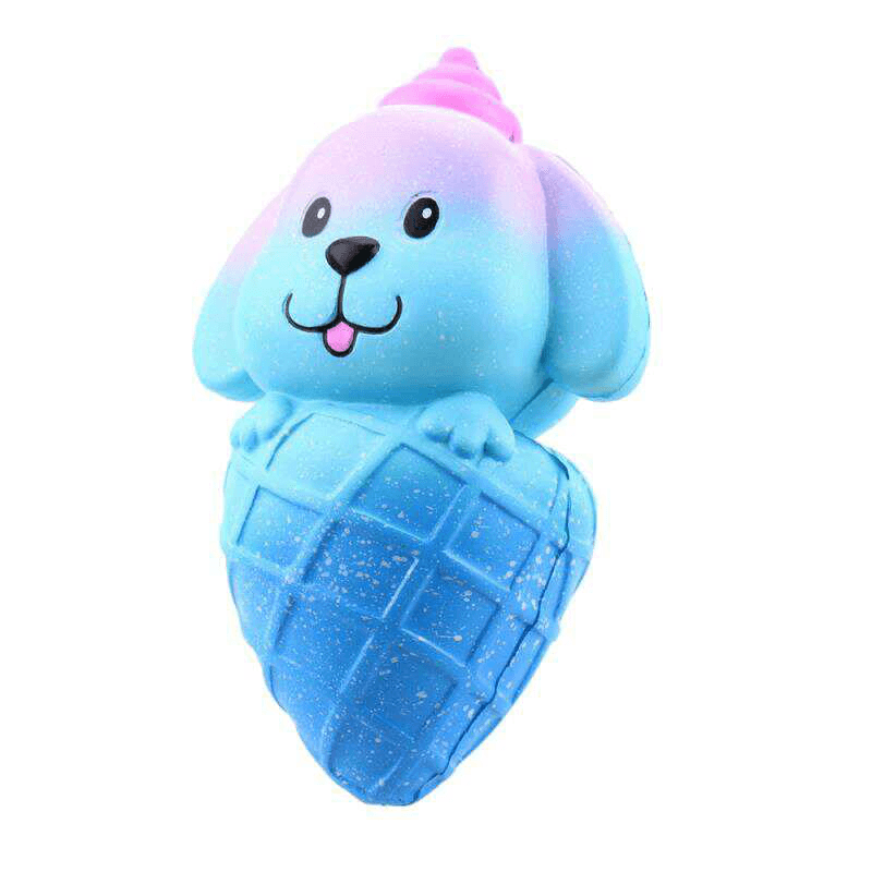 Vlampo Squishy Dog Puppy Ice Cream 16Cm Jumbo Licensed Slow Rising with Packaging Collection Gift Soft Toy