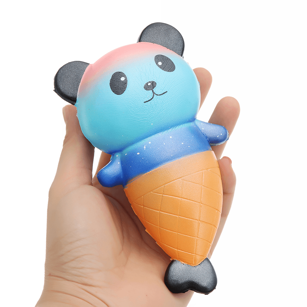 PURAMI Panda Squishy 16 cm, langsam aufsteigend, mit Verpackung, Sammlung, Geschenk-Stofftier