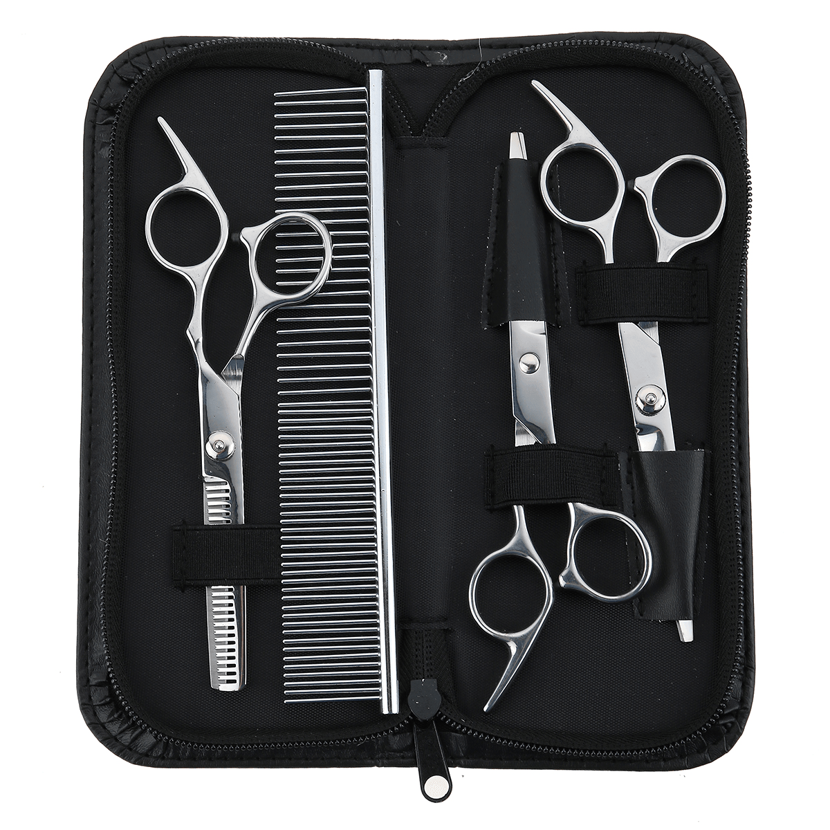 7" Professional Pet Dog Grooming Scissors Shear Hair Cutting Set Curved Tool Kit