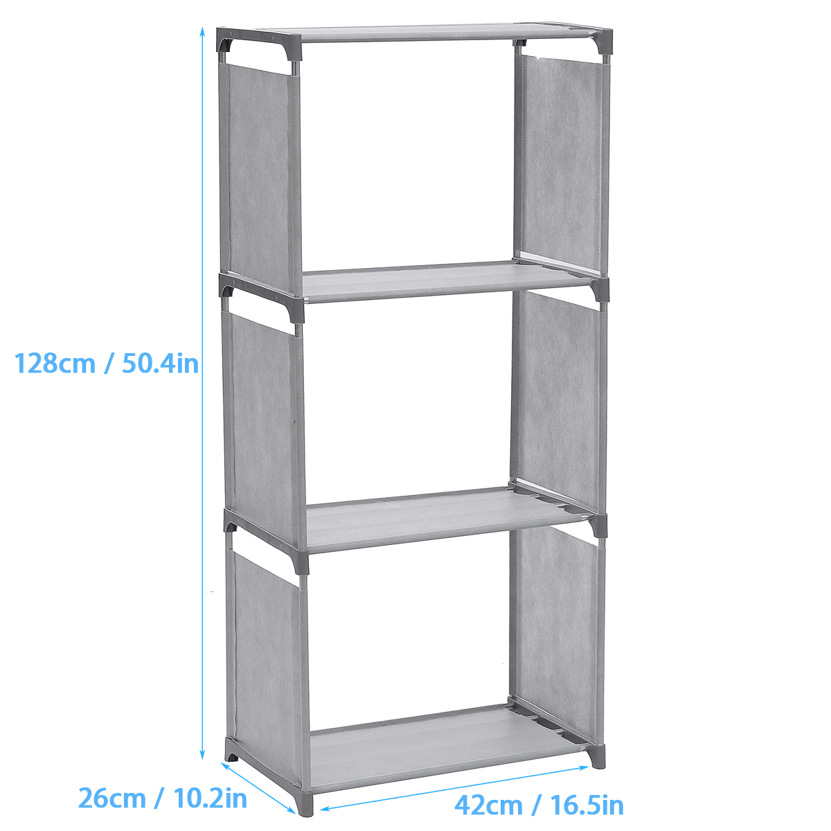 4/6 Tiers Cube Bookshelf Storage Shelves Standing Cabinet Display Rack Organizer for Home Office Living Room