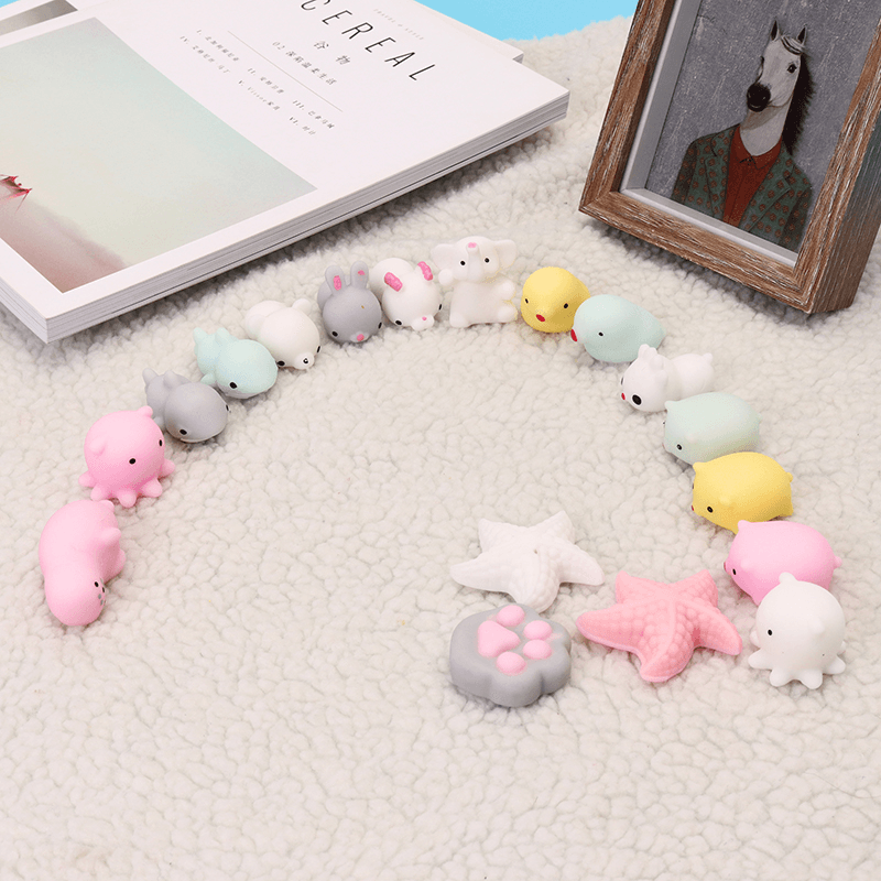 Pink White Starfish Mochi Squishy Squeeze Healing Toy Kawaii Collection Stress Reliever Gift Decor