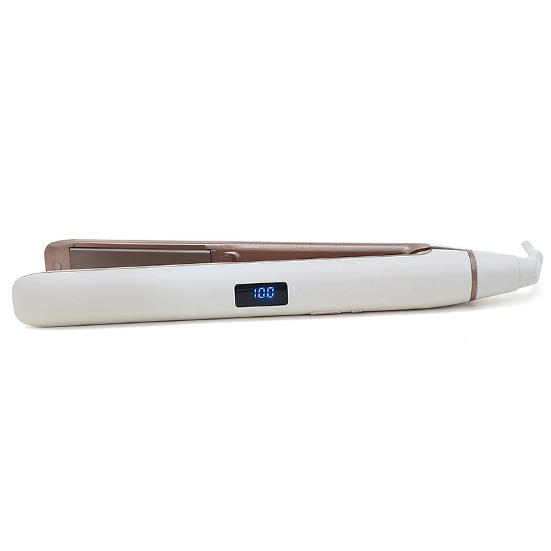 2 in 1 Hair Straightener Ceramic Temperature Control Flat Iron Digital anti Static