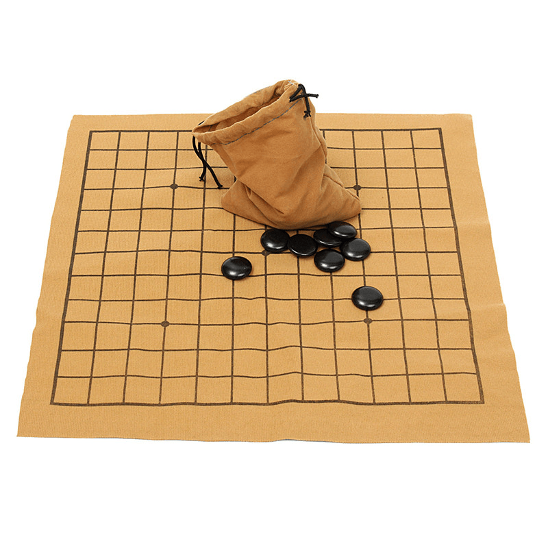 90PCS Go Bang Chess Game Set Suede Leather Sheet Board Children Educational Toy