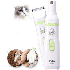 2 in 1 Professionelle Haustier Hund Katze Haar Trimmer Pfote Nagel Schleifer Pflege Clippers Nagel Cutter Haar Schneiden Maschine Haustier pflege Werkzeug