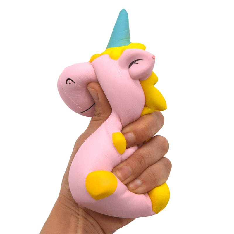 Areedy Squishy Baby-Einhorn-Nilpferd, 14 cm x 10 cm x 8 cm, lizenzierte, super langsam aufsteigende, niedliche, rosa duftende Originalverpackung