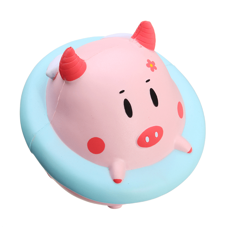 Yunxin Squishy Jumbo Piggy 16Cm Pig Wearing Lift Buoy Slow Rising Cute Collection Gift Decor Toy