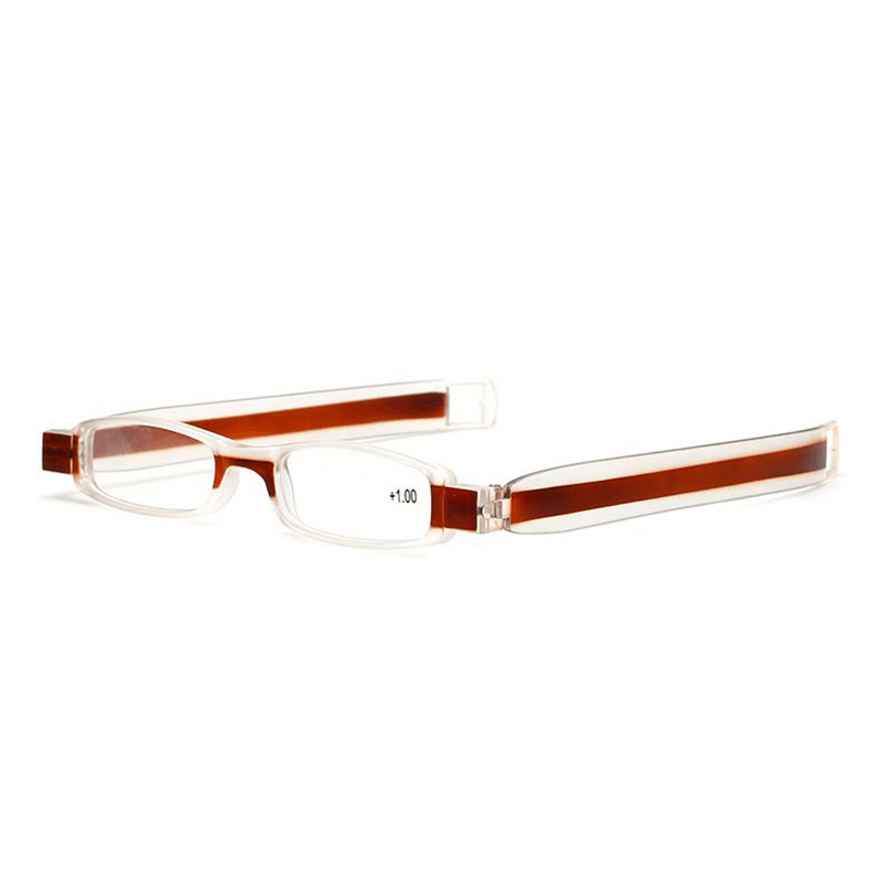 360 Grad drehbare, faltbare Lesebrille, Unisex-Mini-Lesebrille mit Kleiderhaken