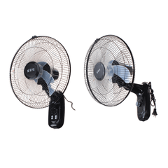 220V 16'' Oscillating Wall Mounted Fan Home Cooling Fan Timer 3 Gears Adjustable